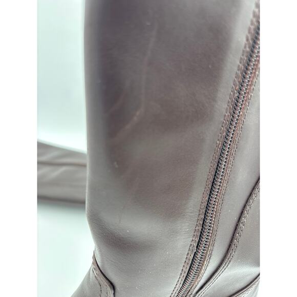 Giani Bernini Odettee Memory Foam Block Heel Knee High Riding Boots Size 9 Brown - Picture 7 of 8
